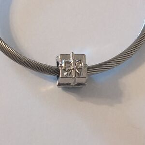 Silver Gift Box  Charm for Pandora Style‎ Bracelet